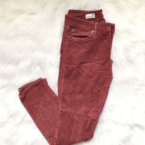 Gap 1969 Always Skinny Corduroy Brick Red Pants